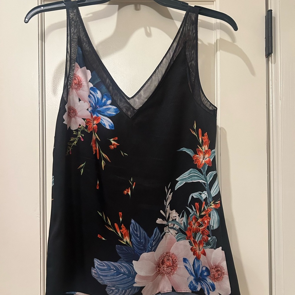 Ted Baker Black Camisole with Floral Print - Picture 2 of 3